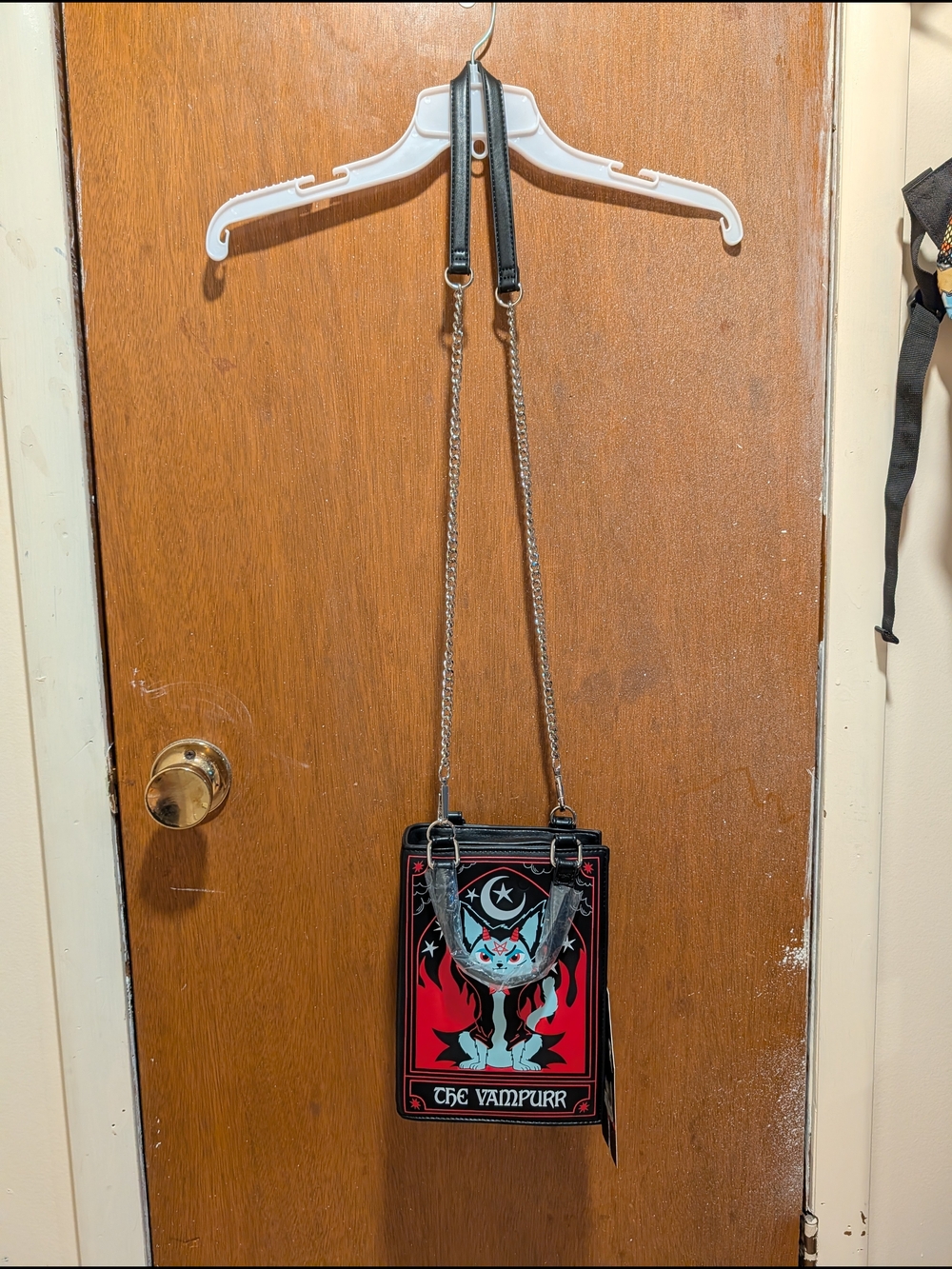 Killstar Vampurr Book-Style Crossbody in Black with Teal & Red Accent - Picture 5 of 5